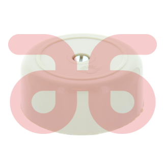 Snoerdoos zwakstroom rond 46mm wit