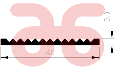 Alum slijtstrip  40x3mm