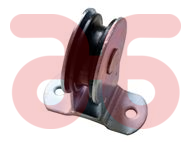 Staande katrol 40mm groef 6.5