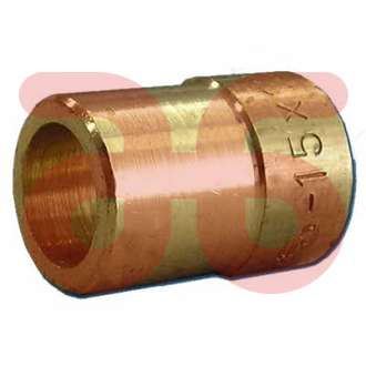 Inschuifsok 15x12mm messing