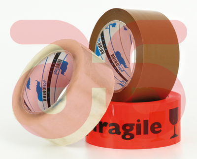 Plakband bruin  50mmx66mtr.