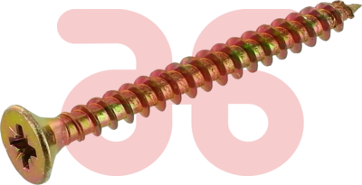 Spaanplaatschr.gebichr.geel 3.5x20mm