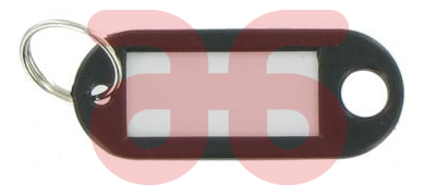 Sleutellabel plastic zwart