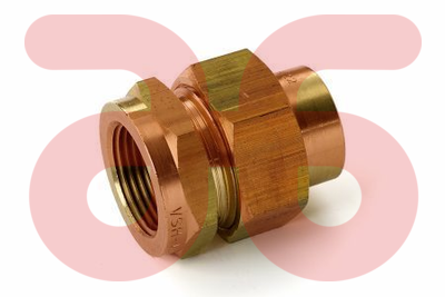 Koppeling 3-delig recht 22x22mm
