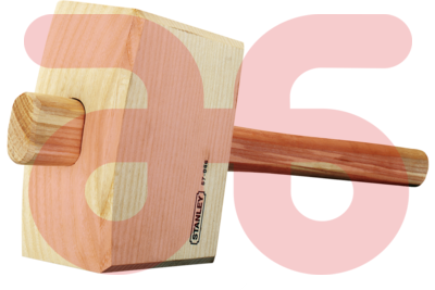 Houten hamer vierkant