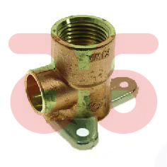 Muurplaat messing laag model
