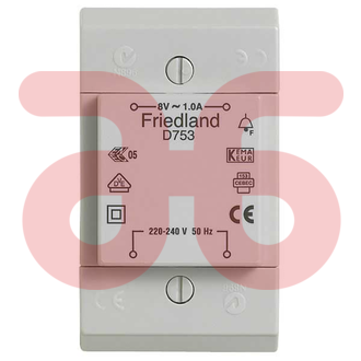 Friedland beltrafo 8v 1amp. d753