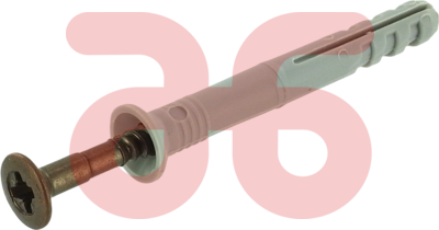 Plintplug 5x30 bruin met kruis