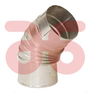 Alu.bocht 45graden  90mm