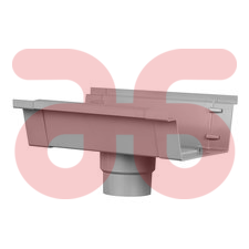 Lijm gootuitloop voor bakgoot 180mm grijs
