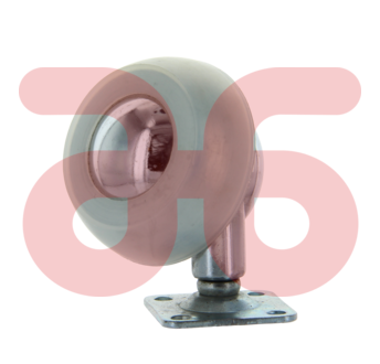 Meubelrol chroom diam 62mm met