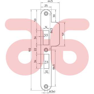 Nemef sluitplaat p4119/17ls rh