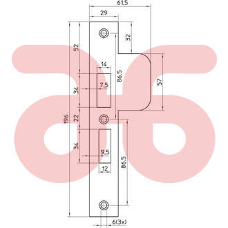 Nemef sluitpl vp4119/17ls rvs