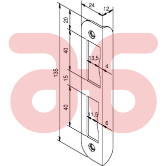 Nemef hoeksluitpl.hp1266/12 links
