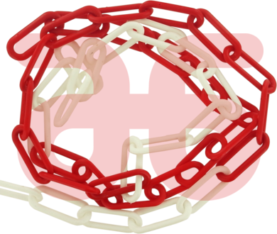 Signaal ketting rood/wit