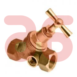 Stopkraan 2x binnendr.3/8 met