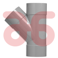 T-stuk 125mm 45 graden 3xmof