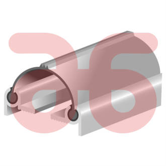 Deurnaaldprof.voor deur 40 t/m 50mm. 60mm lip/250