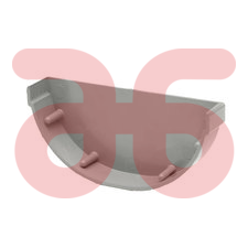 Eindstuk 150mm grijs