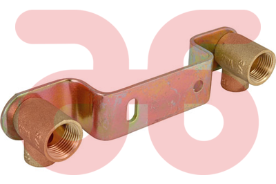 Muurplaatbeugel messing 1/2x15mm