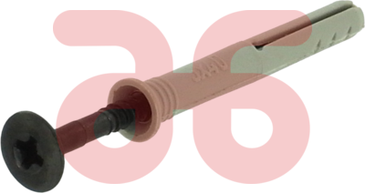 Plintplug 5x40 zwart met kruis