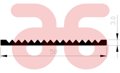 Alum slijtstrip  50x3mm