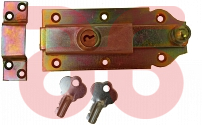 Deurschuif m.slot galv 120mm