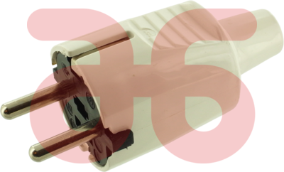 Stekker pvc wit ra