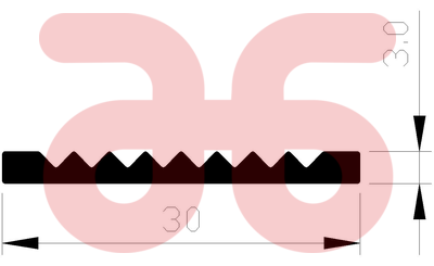 Alum slijtstrip  30x3mm