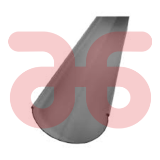 Mastgoot 4 meter 105 mm grijs halfrond