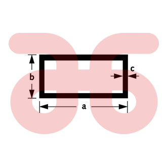 Alum afreiprofiel  80x40x3mm