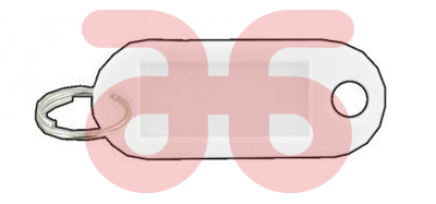 Sleutellabel plastic wit