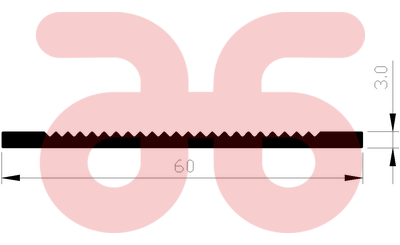 Alum slijtstrip  60x3mm