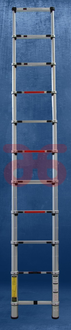 Telescopische ladder ingeschoven 120cm lengte 3,80 mtr