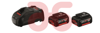Bosch Click & Go 18 volt starterset 2 x 6.0ah accu's