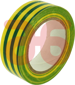 Isolatieband 15mm geel/groen 10m