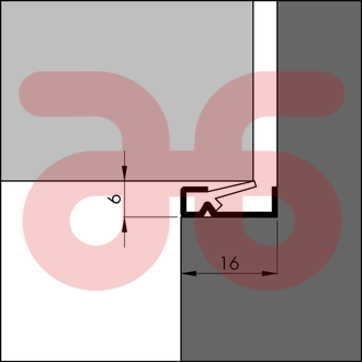 Ellen nieuwbouwstrip aib 4-g 220cm