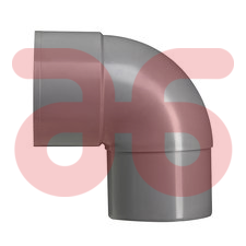Bocht 70mm 90 graden grijs