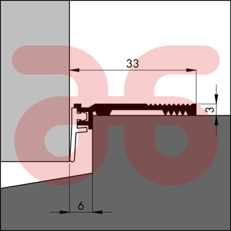 Alum deurdorpelstrip type anb6