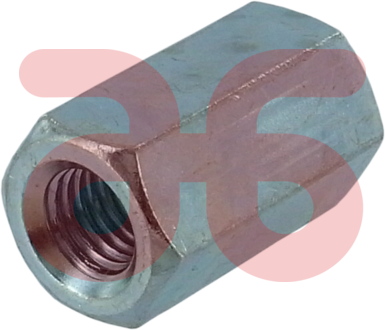 Koppelmoer/bus m  6x20mm verz.