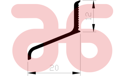 Alum lekdorpel 21mm a 5mtr