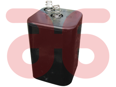 Blokbatterij met veren 6 volt